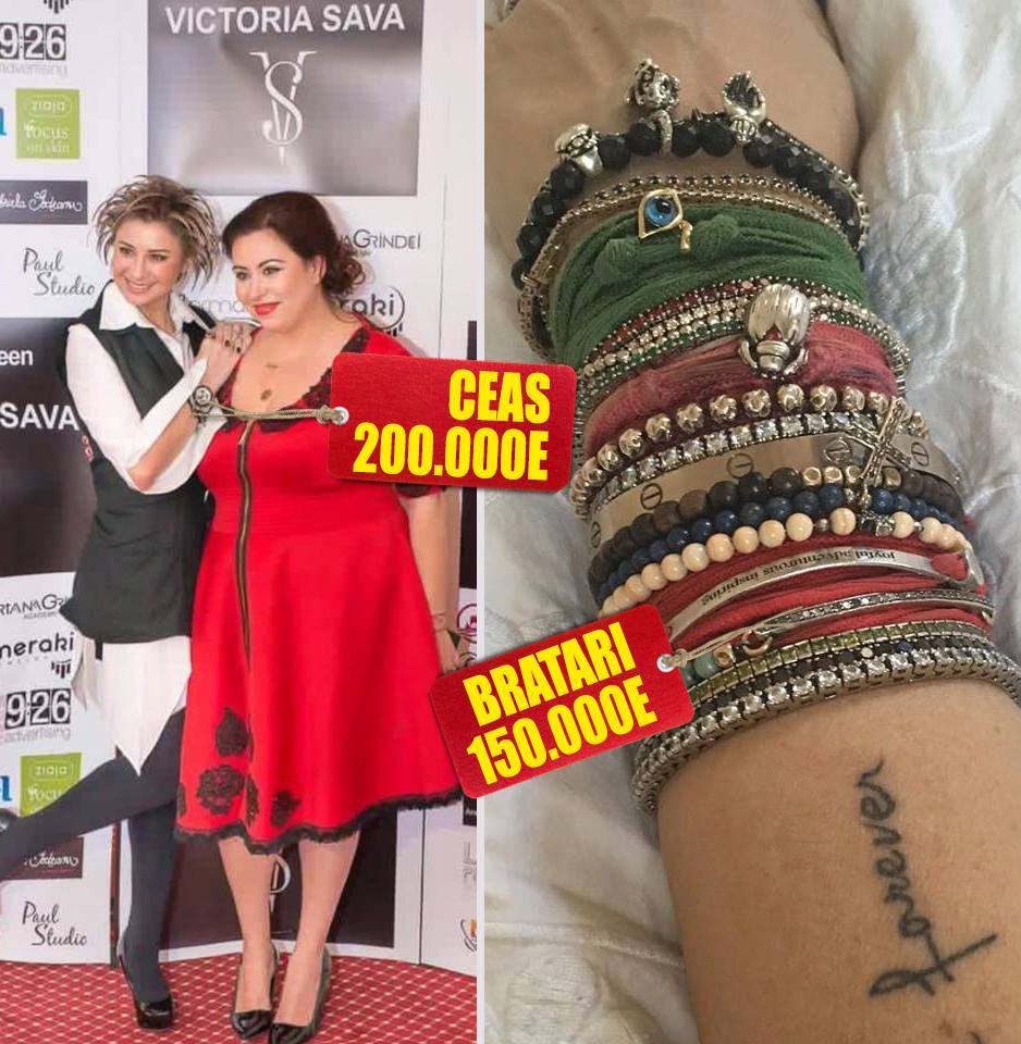 Bijuteriile cu diamante nu lipsesc din accesoriile sexy impresarei