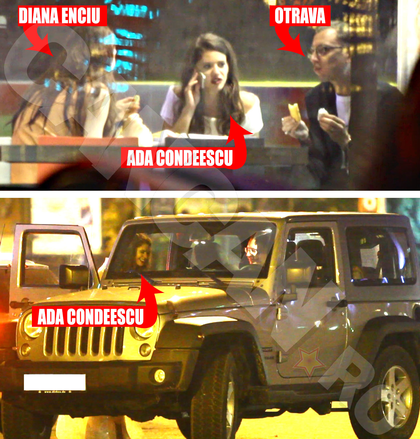 Deşi în mod clar tânjea după mai mult, şturlubaticul Dani Oţil a primit
doar o îmbrăţişare de la Ada Condeescu, după ce a condus-o pe aceasta la taxi.
Parcă putea să primească şi 2 lei de la fată pentru serviciu, bonus.