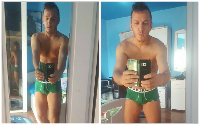 Mihai Trăistariu s-a pozat în lenjerie intimă şi a postat fotografiile pe Instagram.