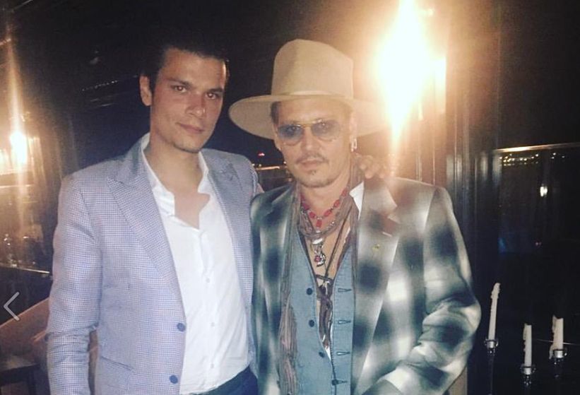 Mario Gino Iorgulescu alături de Johnny Depp