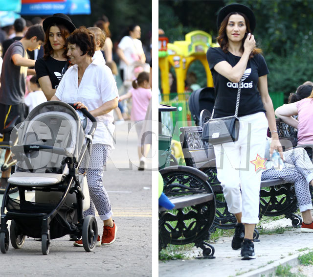 Claudia se ocupă de fiul ei, dar are şi un ajutor de nădejde