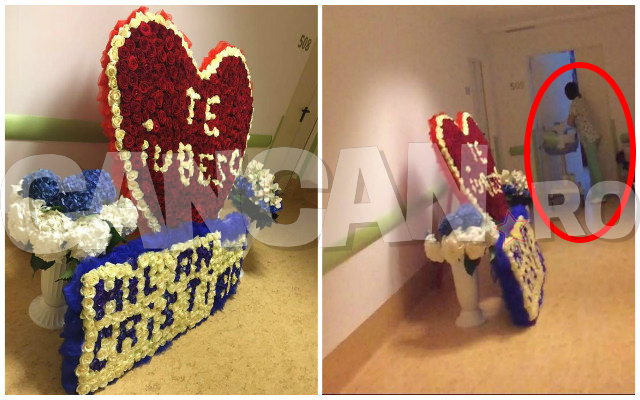 Cristi Borcea i-a trimis flori şi mesaje de dragoste, atât Valentinei, cât şi bebeluşului nou-născut.