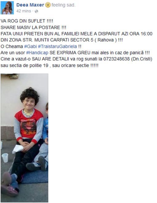 Mesajul disperat al Deei