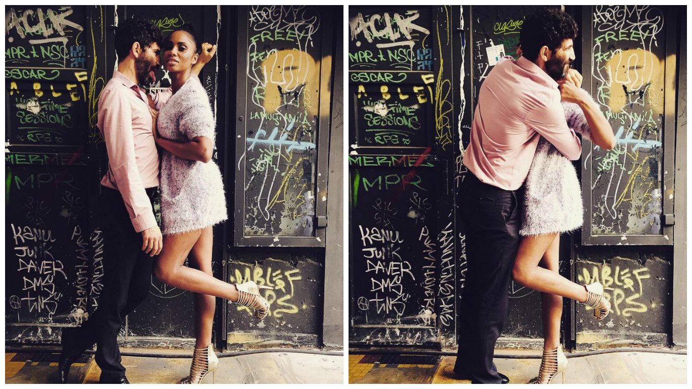 Cuzin Toma o strânge în braţe pe Laurette.