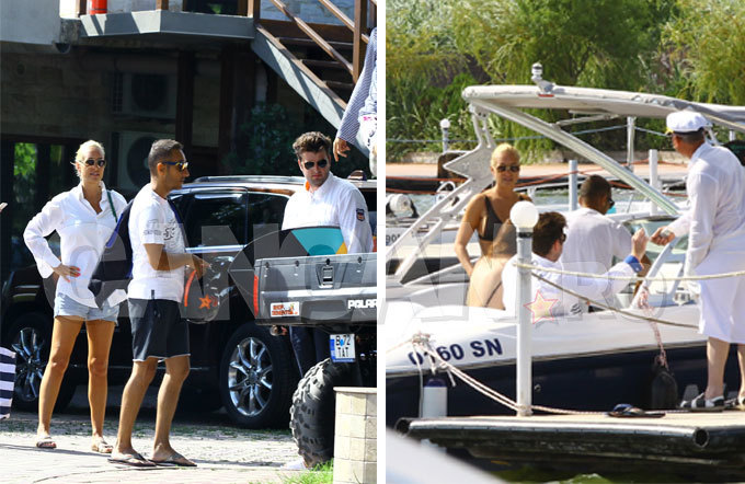 Milionarul Dan Tatoiu (centru-stânga) a preferat să stea cu prietenii, adică cu Vica (stânga) şi Victoraş Micula