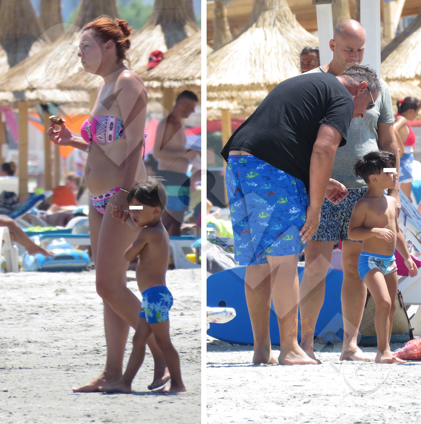 Bodo şi Loredana au făcut ''partajul'' copiilor la plajă.