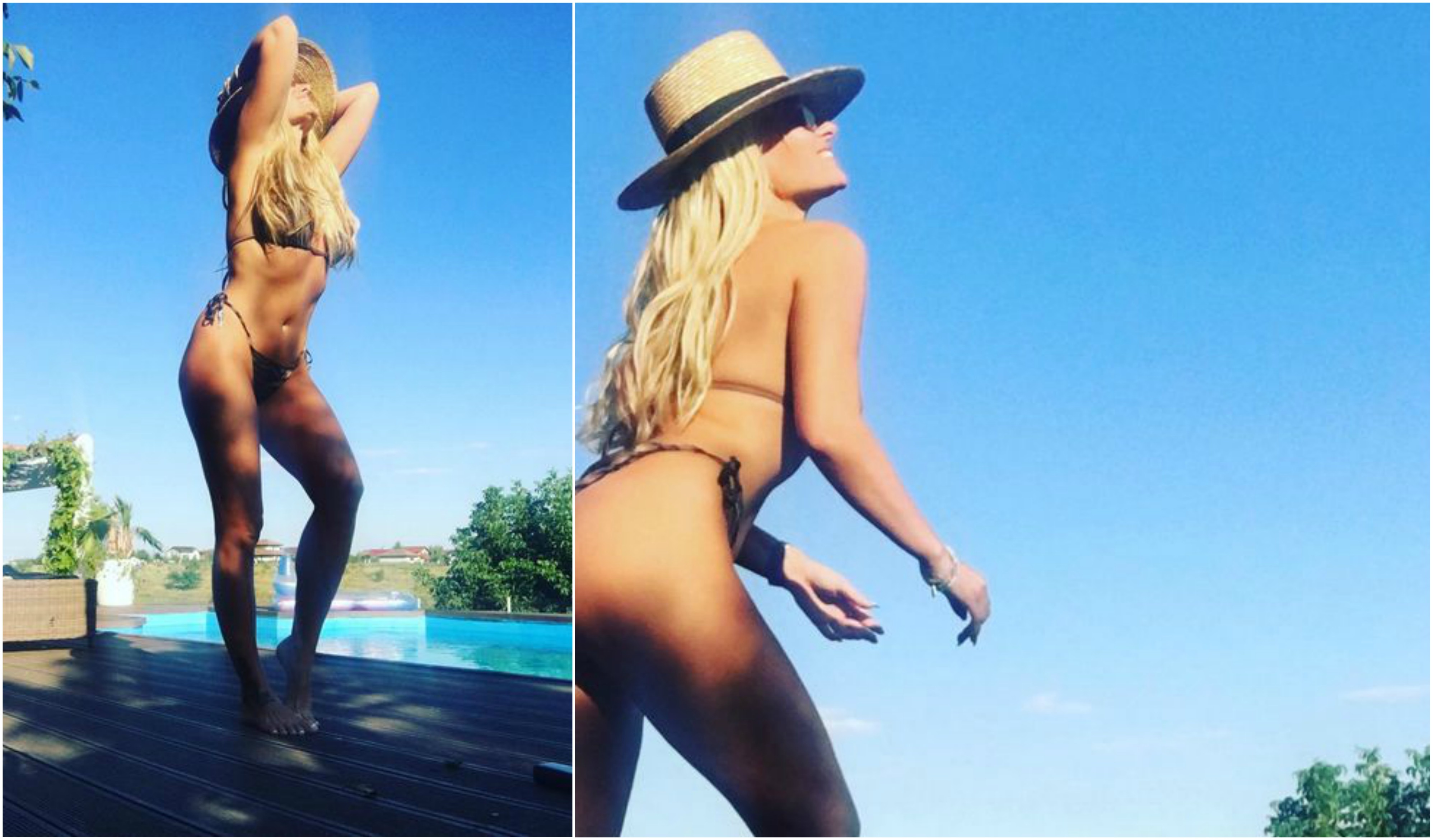 Delia s-a distrat la piscină