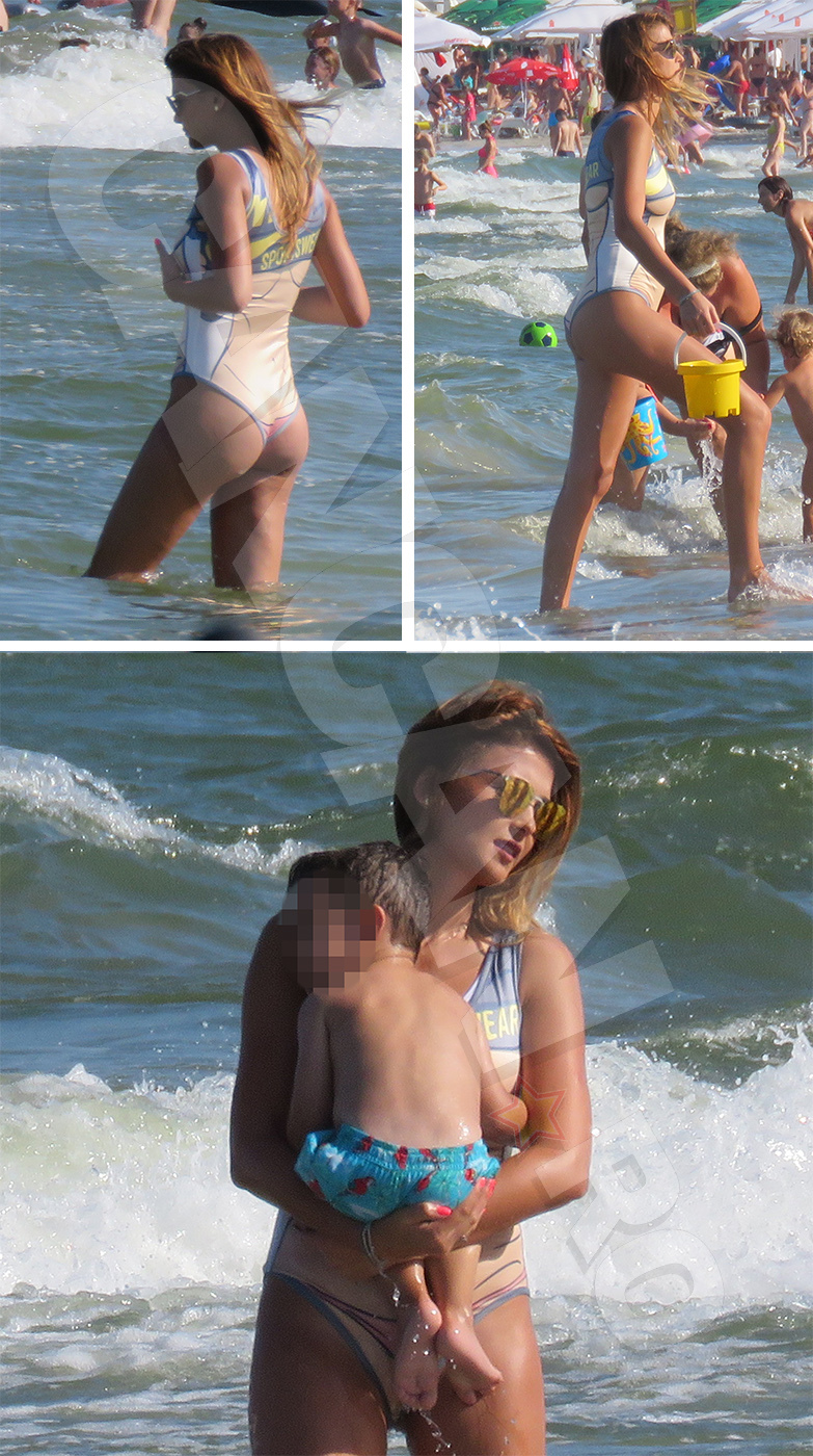 Sorina Docuz a atras toate privirile pe plaja milionarilor.