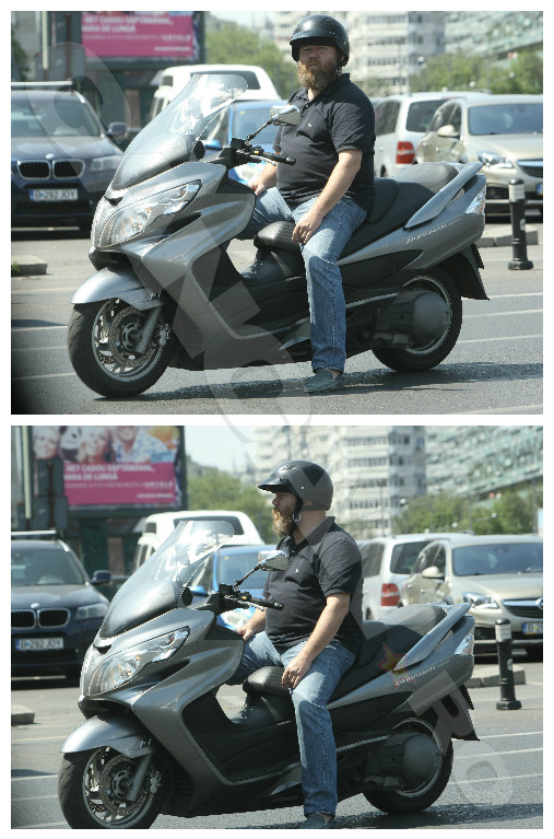 Ionică a renunţat la maşină şi circulă cu scuterul, un mod practic de transport.