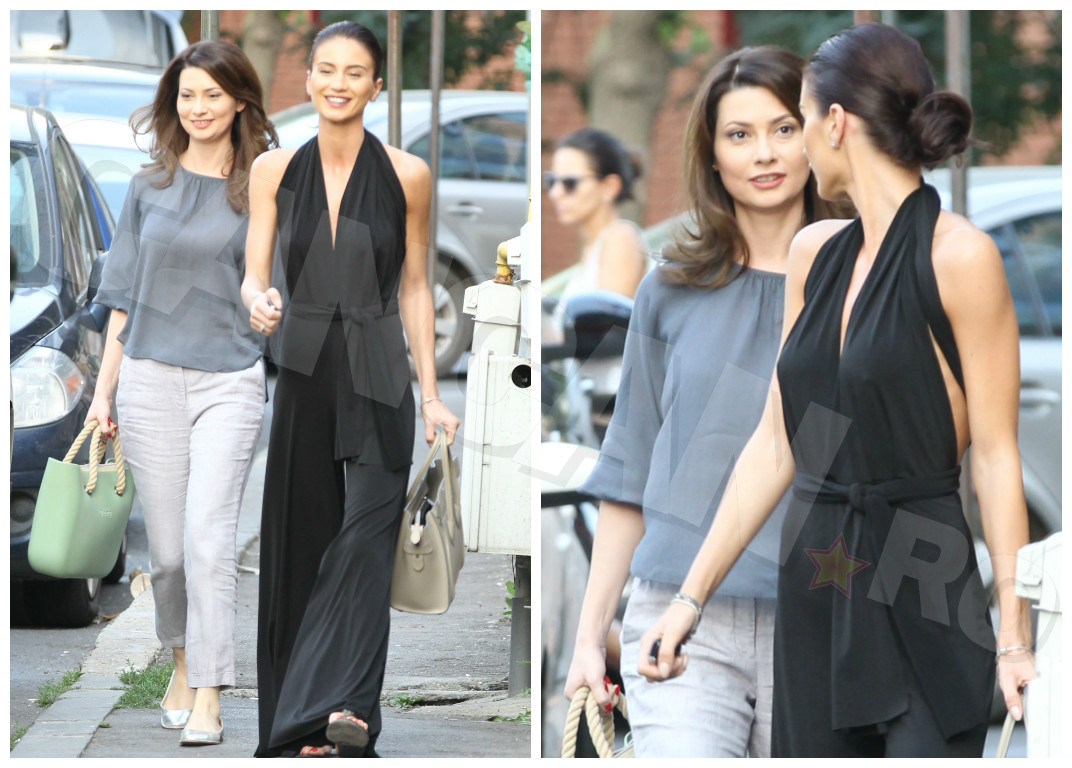 Geanina Ilieş, în compania fostei colege, Mihaela Călin.