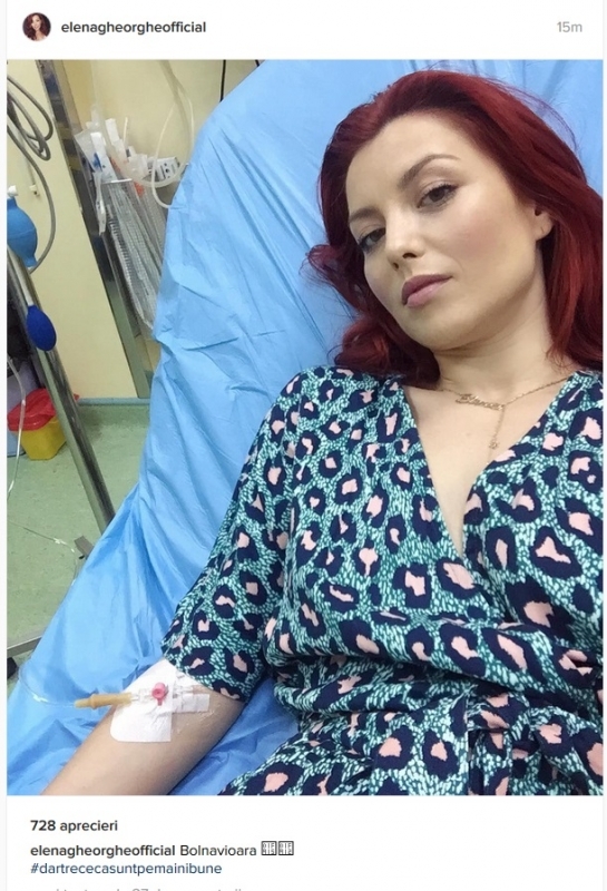 Elena Gheorghe suferă pe patul de spital