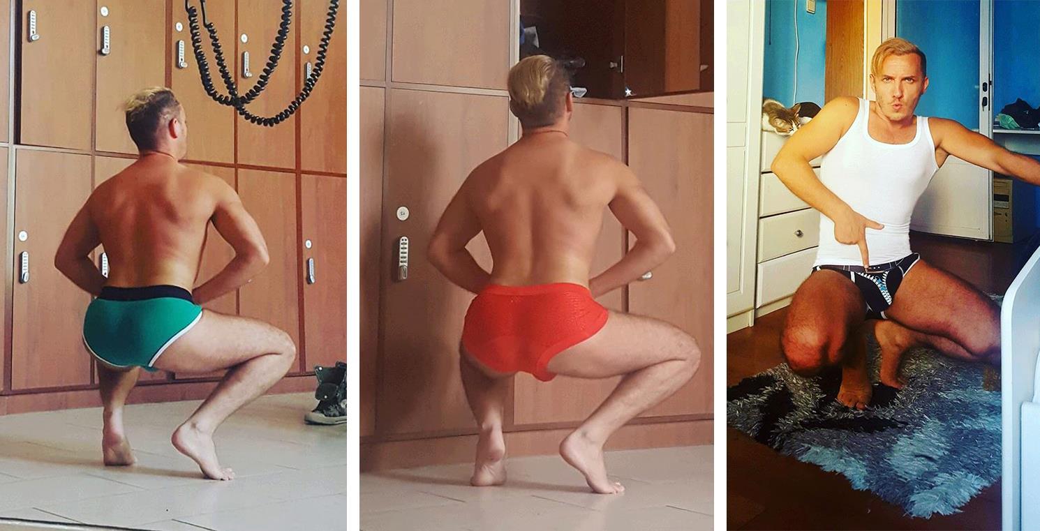 Din faţă sau din spate, Trăistariu îşi etalează fiecare muşchi 