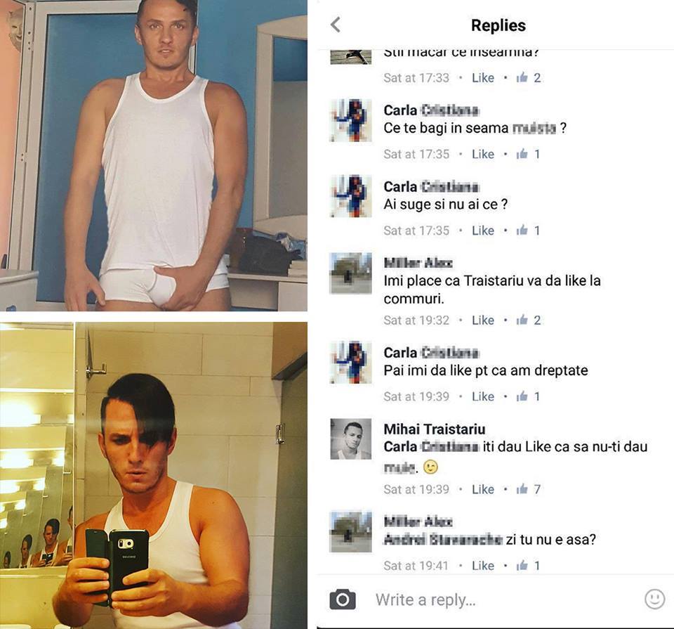 Nu doar pozele au o tentă xxx, ci şi limbajul cu cele care îl critică