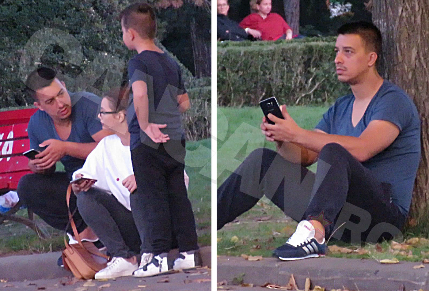 Dani Prin'ul Banatului a ieşit în parc cu soţia si copilul.
