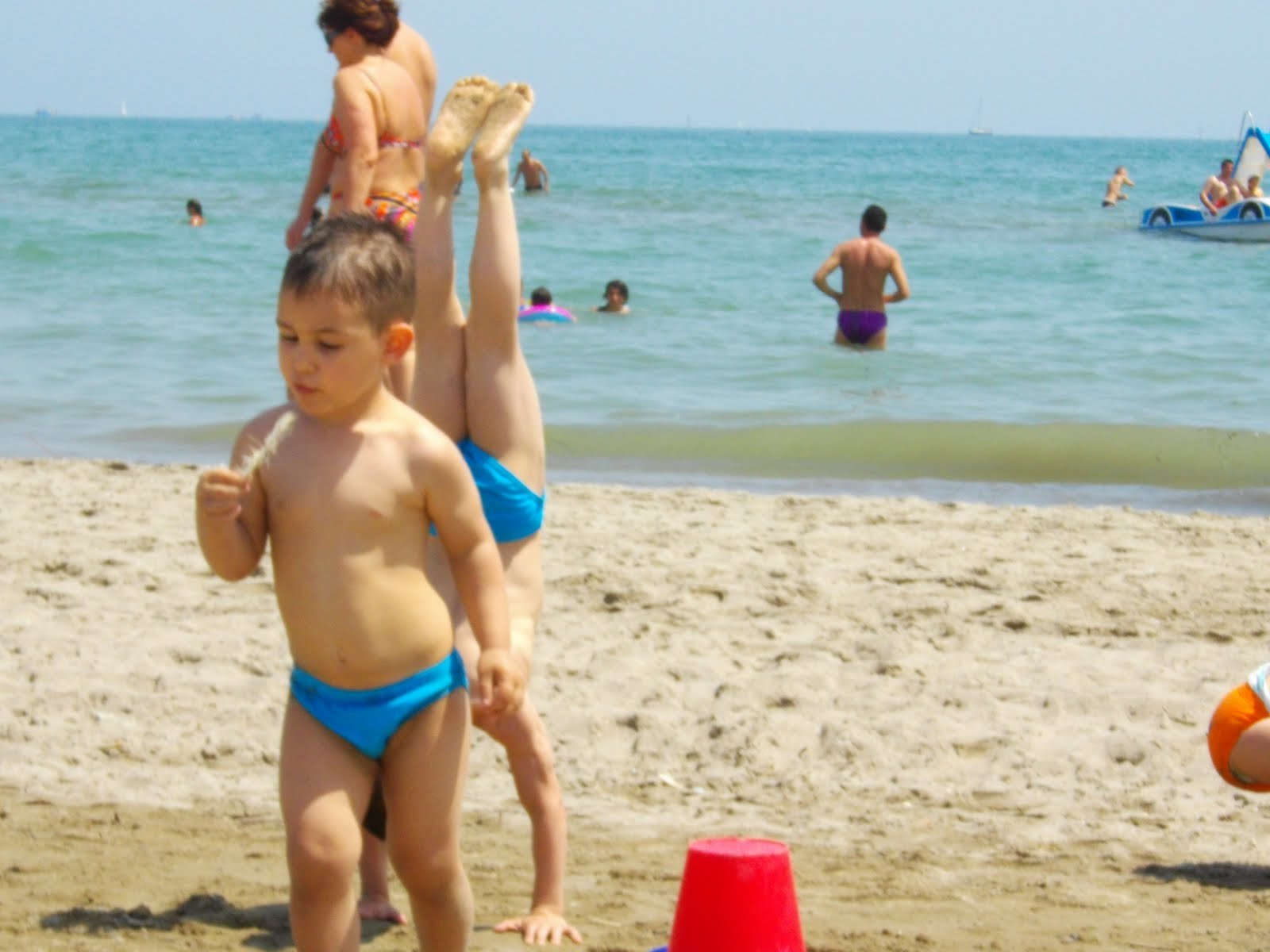 Giuliano Stroe nu a lăsat antrenamentul nici măcar pe plajă