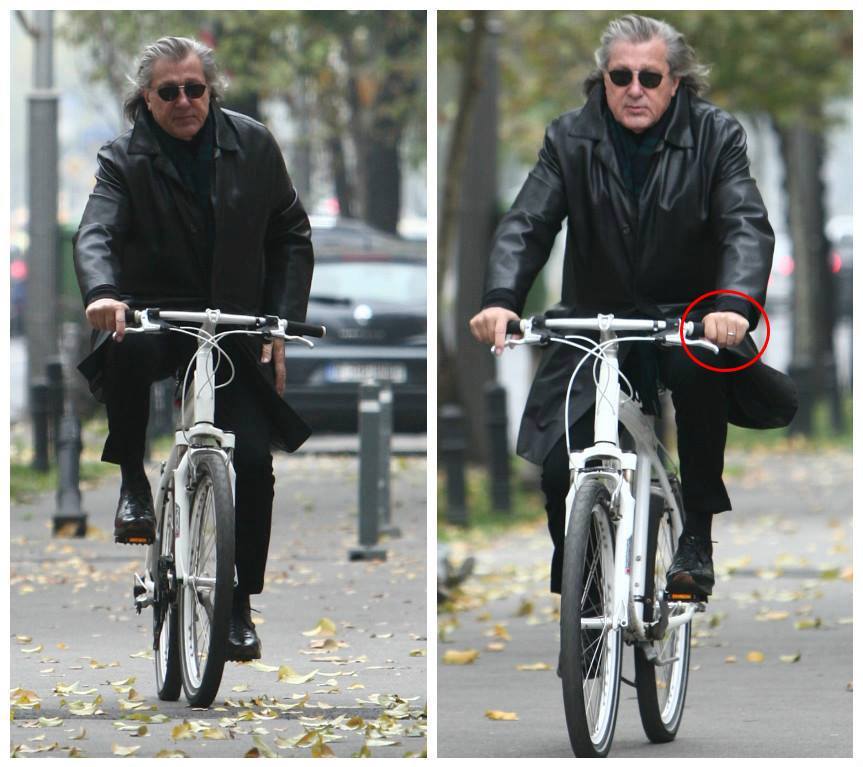 Ilie Năstase nu are nici un gând să divorţeze, semn că poartă în continuare verigheta pe deget.