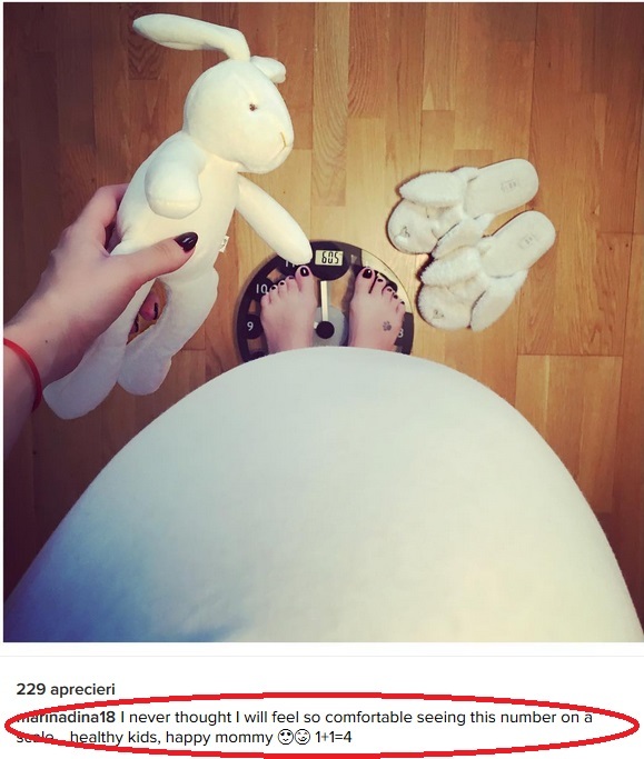 Marina Dina, greutate în trimestrul al doilea de sarcină gemelară