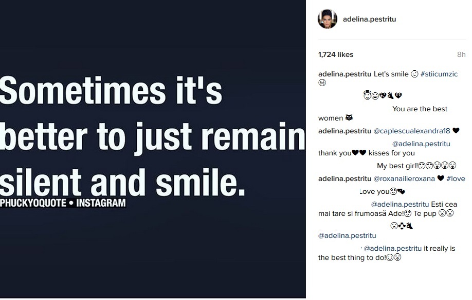 Adelina Pestriţu, mesaj subliminat pentru Speak