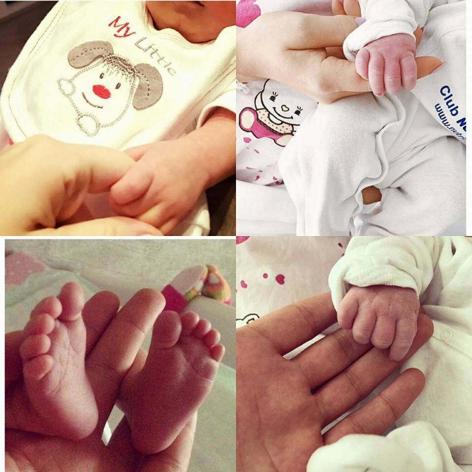 Colaj cu imagini cu fiica Andreei Bălan