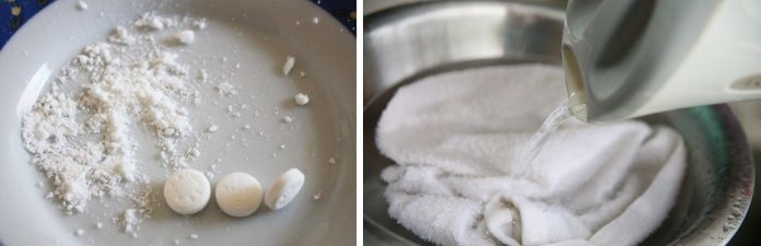 Aspirină în maşina de spălat