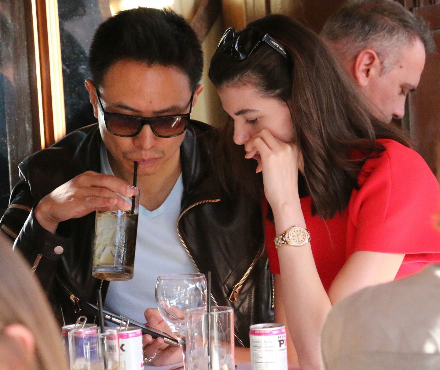 Monica Gabor, împreună cu Mr. Pink