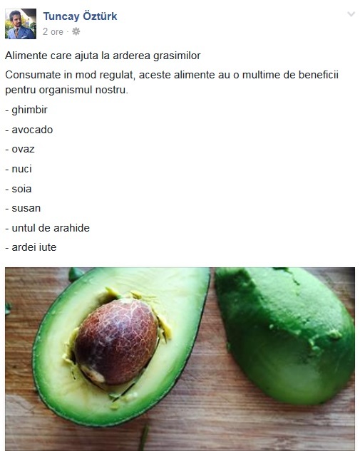 Reţeta publicată de Tuncay pe Facebook la scurt timp după ce au apărut imaginile cu Renata plecând din locuinţa lui