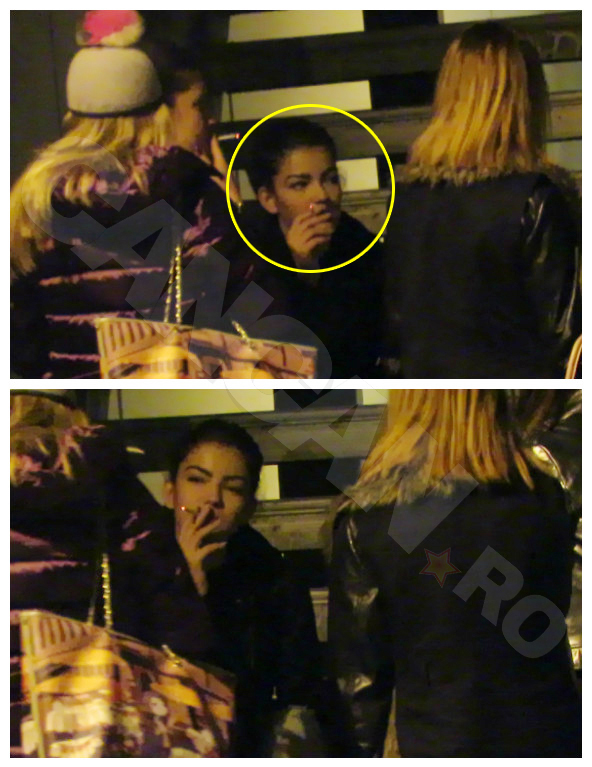 Ioana Boureanu fumează fără nici reţinere alături de prietenii ei.