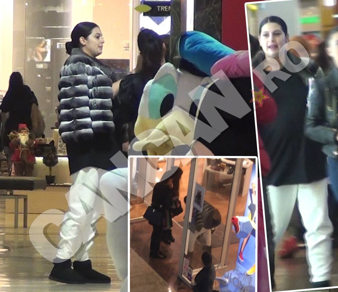 Însărcinată în 8 luni, Roxana a mers la shopping cu fetele