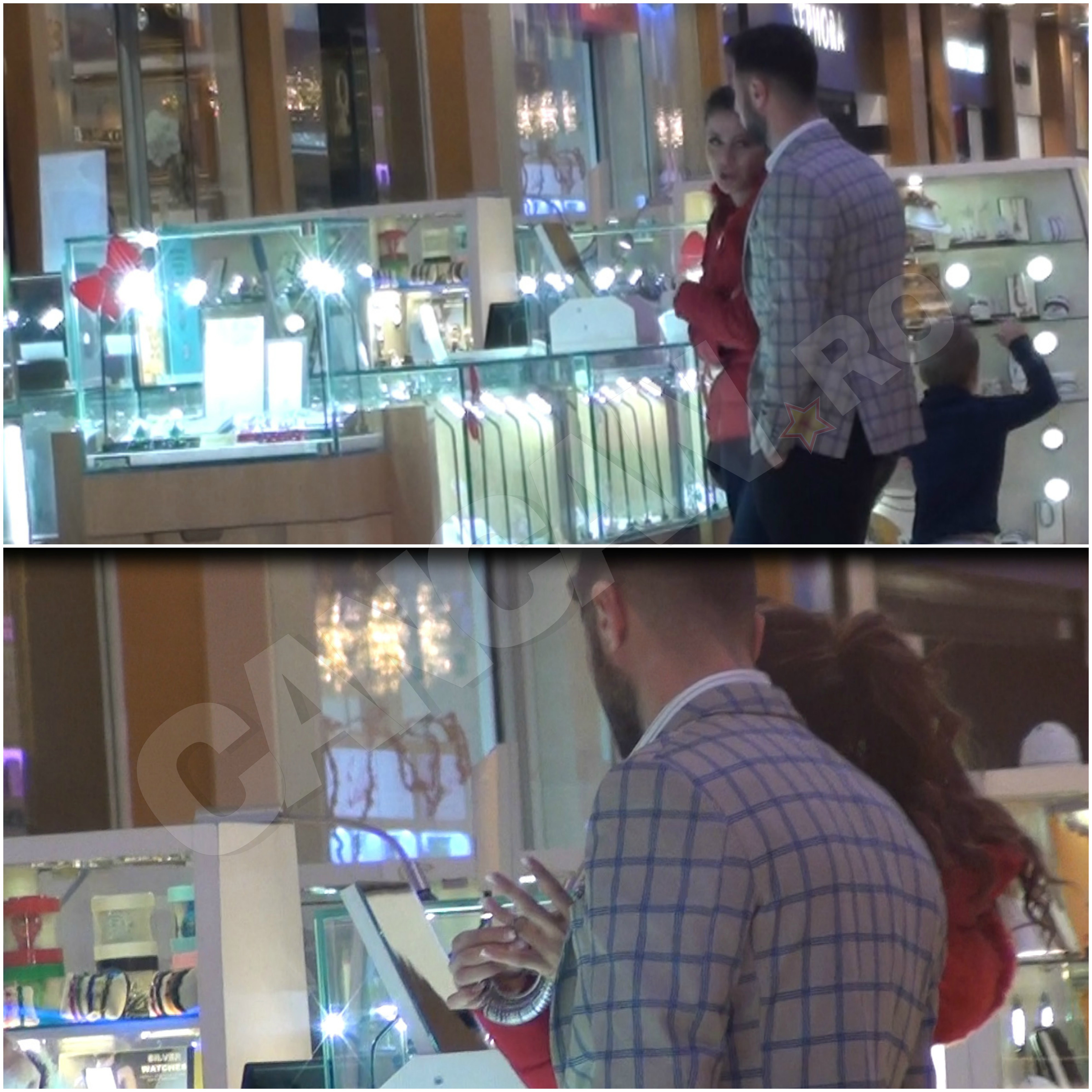 Iubita lui Tomiţă îşi alege un inel în compania jumătăţii sale