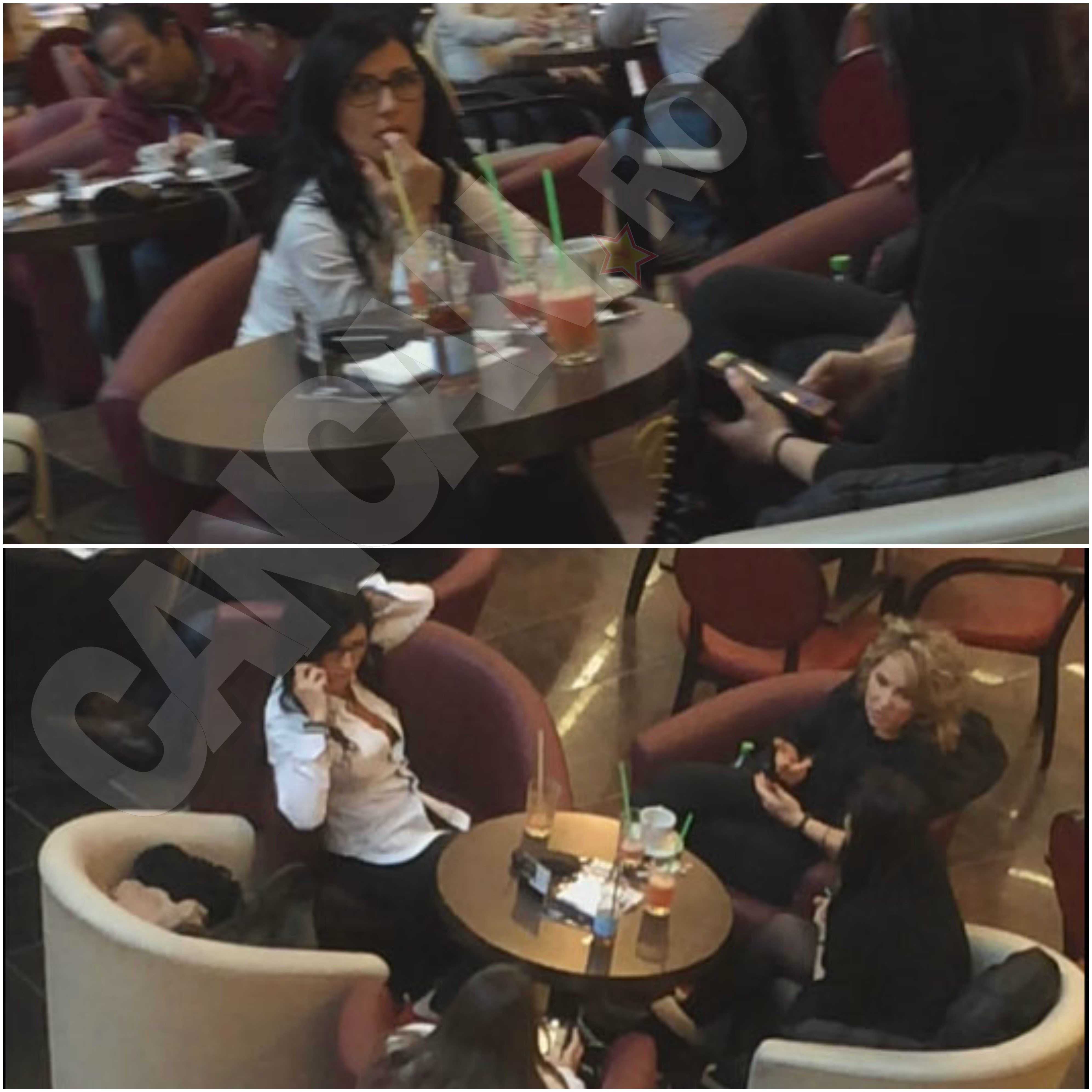 Kinga şi prietenele ei s-au întâlnit la o cafenea