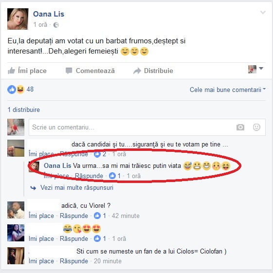 Oana Lis a anunţat că intră în politică