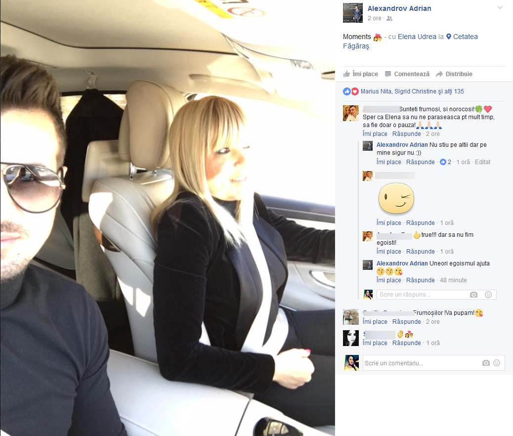 Elena Udrea şi Adrian Alexandrov se simt foarte bine împreună.