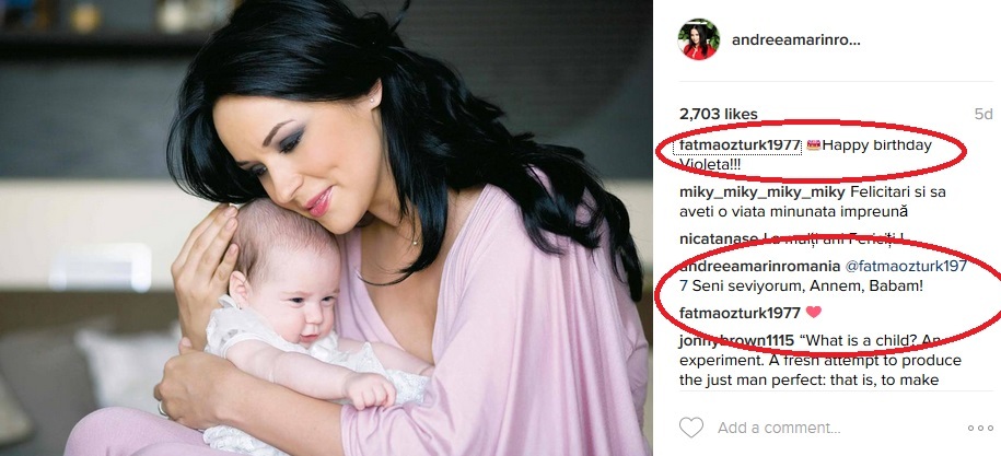 Andreea Marin, conversaţie online cu mama lui Tuncay Ozturk