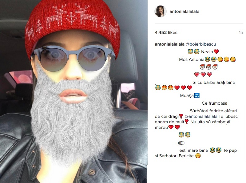 Antonia s-a transformat în Moş Crăciun