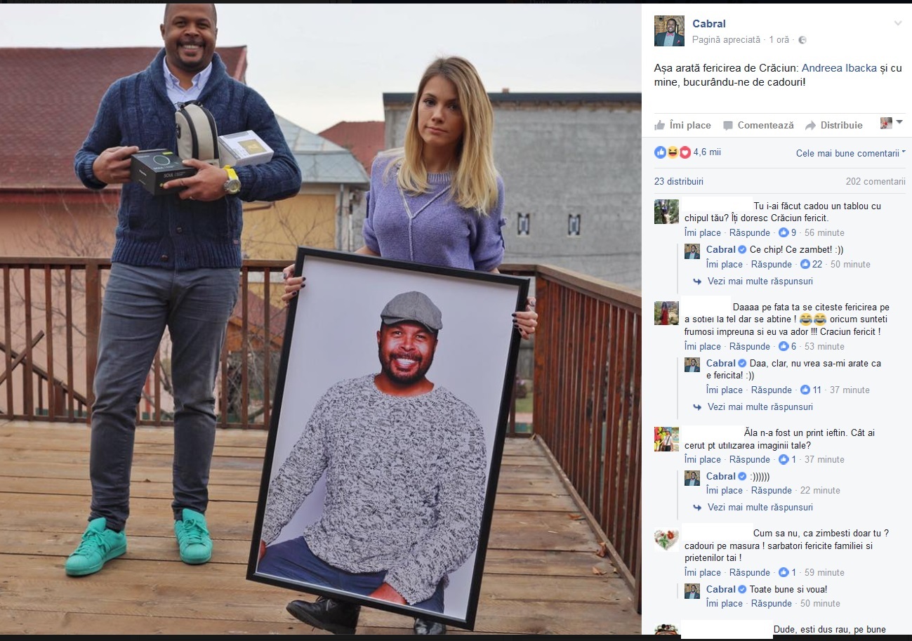 Cabral şi Andreea Ibacka, Crăciun tensionat