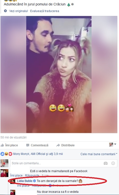 Lidia Buble s-a luat la ceartă cu un fan