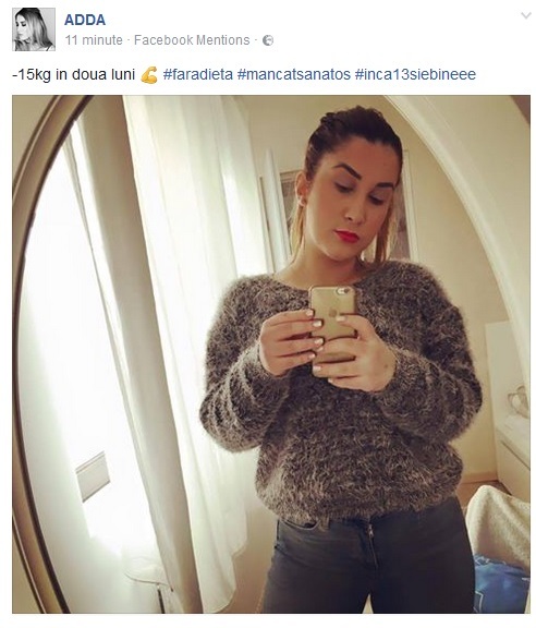 Adda după ce a slăbit 15 kg