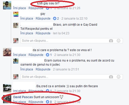 Răspunsul lui David Puşcaş la întrebarea: ”Eşti gay sau bi?”