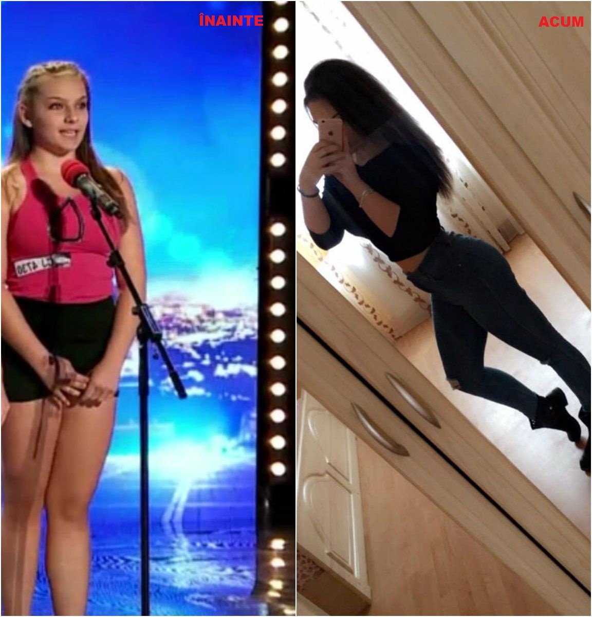 Crina Cătinean, înainte şi după ce a slăbit