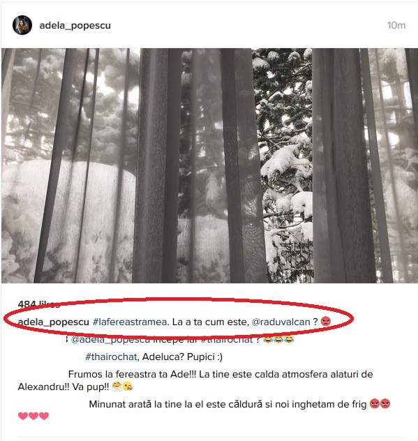 Adela Popescu, mesaj pentru Radu Vâlcan