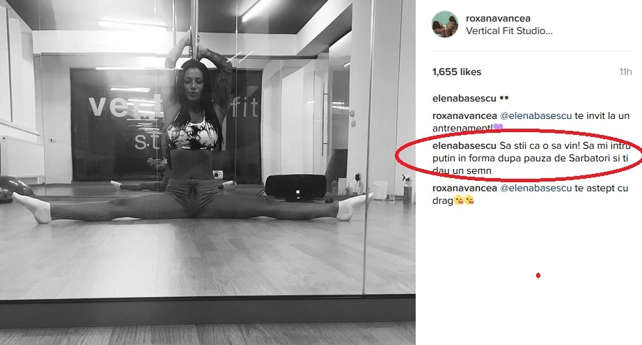 Elena Băsescu, invitată la antrenament de Roxana Vancea