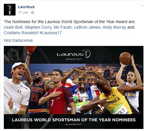 Sportivii nominalizaţi anul acesta la categoria 