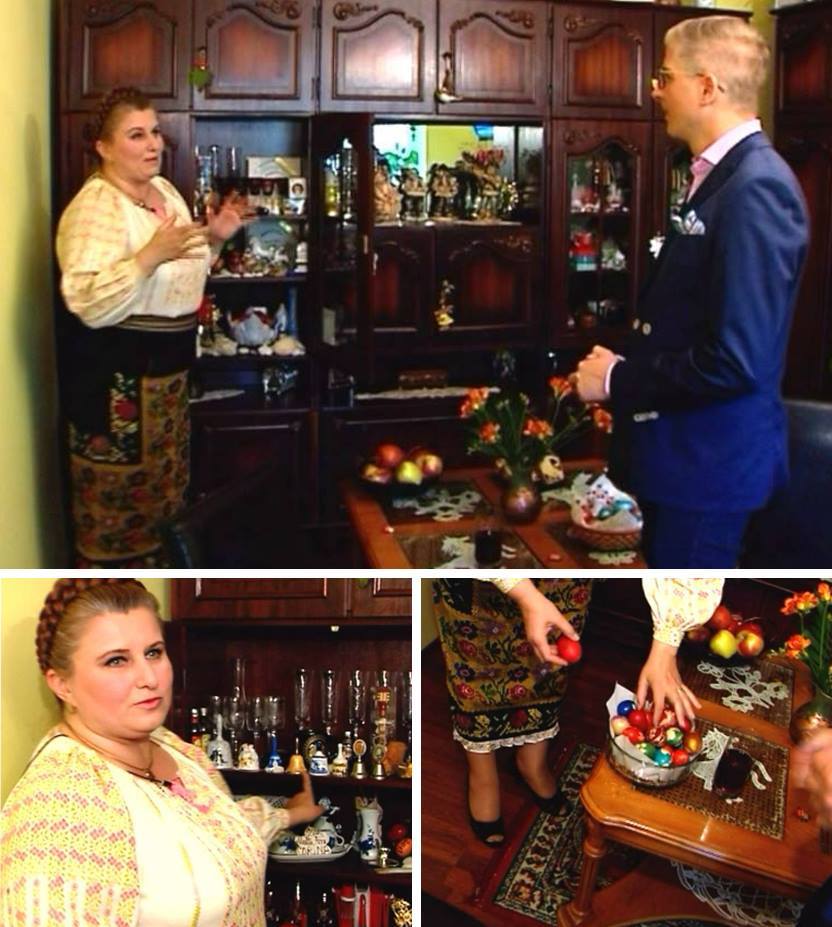 Corina Dragomir colectioneaza ouă de paşte, clopoţei şi costume populare