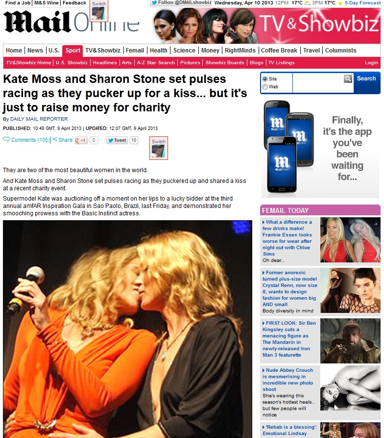 Kate Moss si Sharon Stone