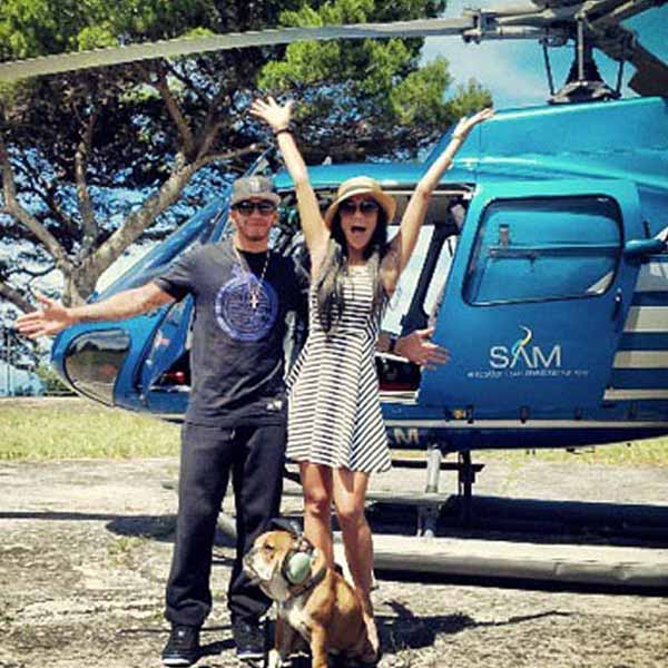 Hamilton si Nicole Scherzinger alaturi de copilul lor Roscoe