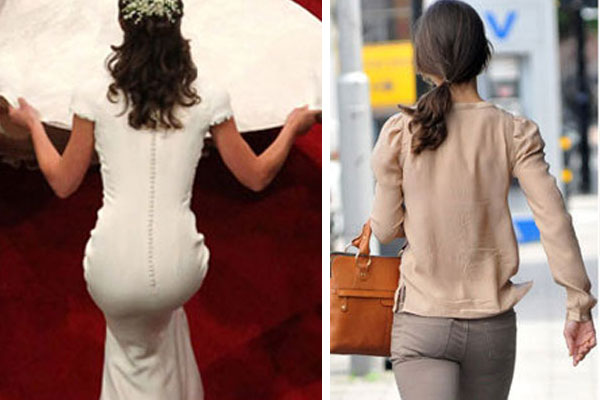 Asa arata posteriorul Pippei in blugi