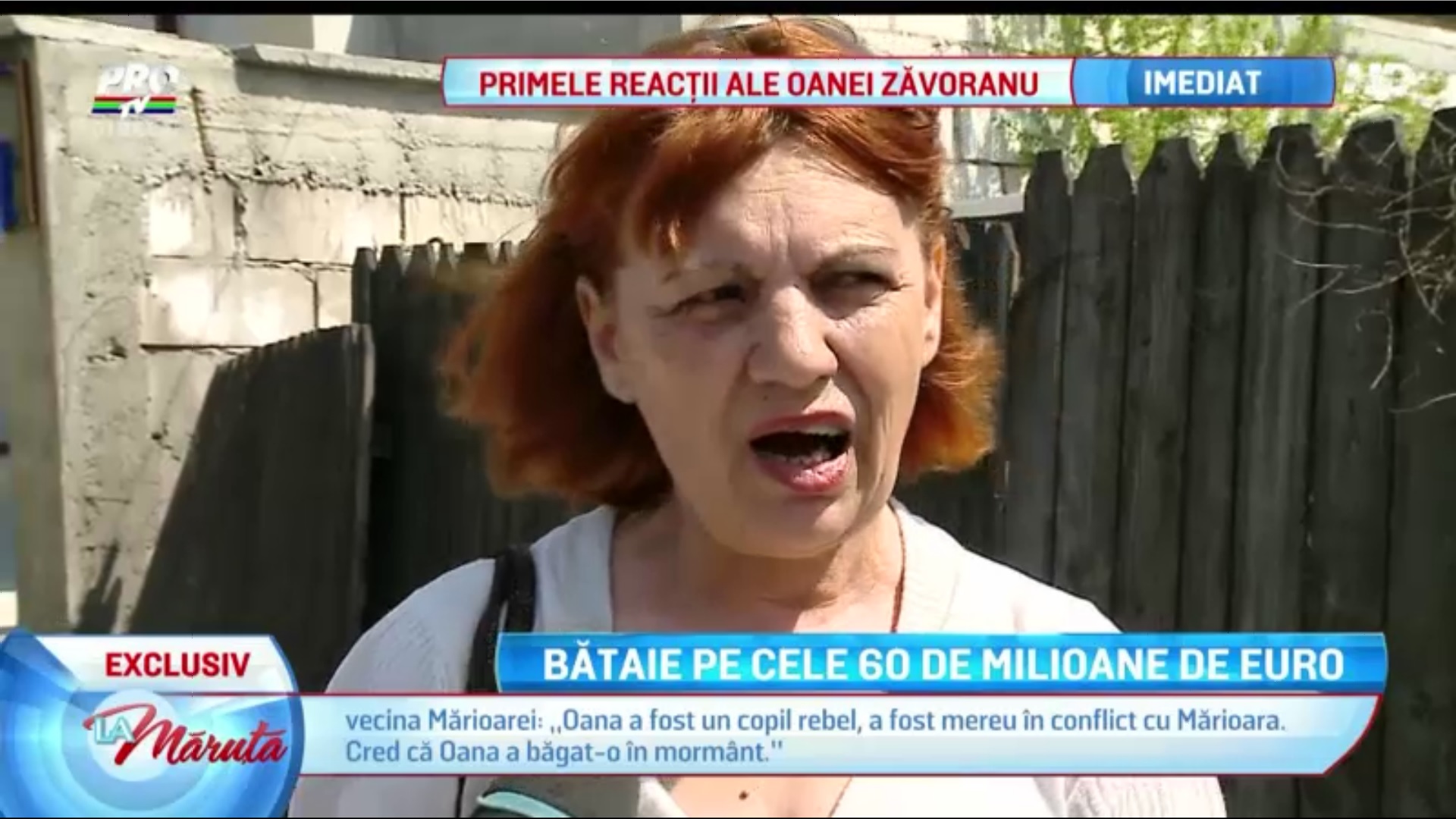 Una dintre vecine sustine ca Oana poarta vina mortii Marioarei