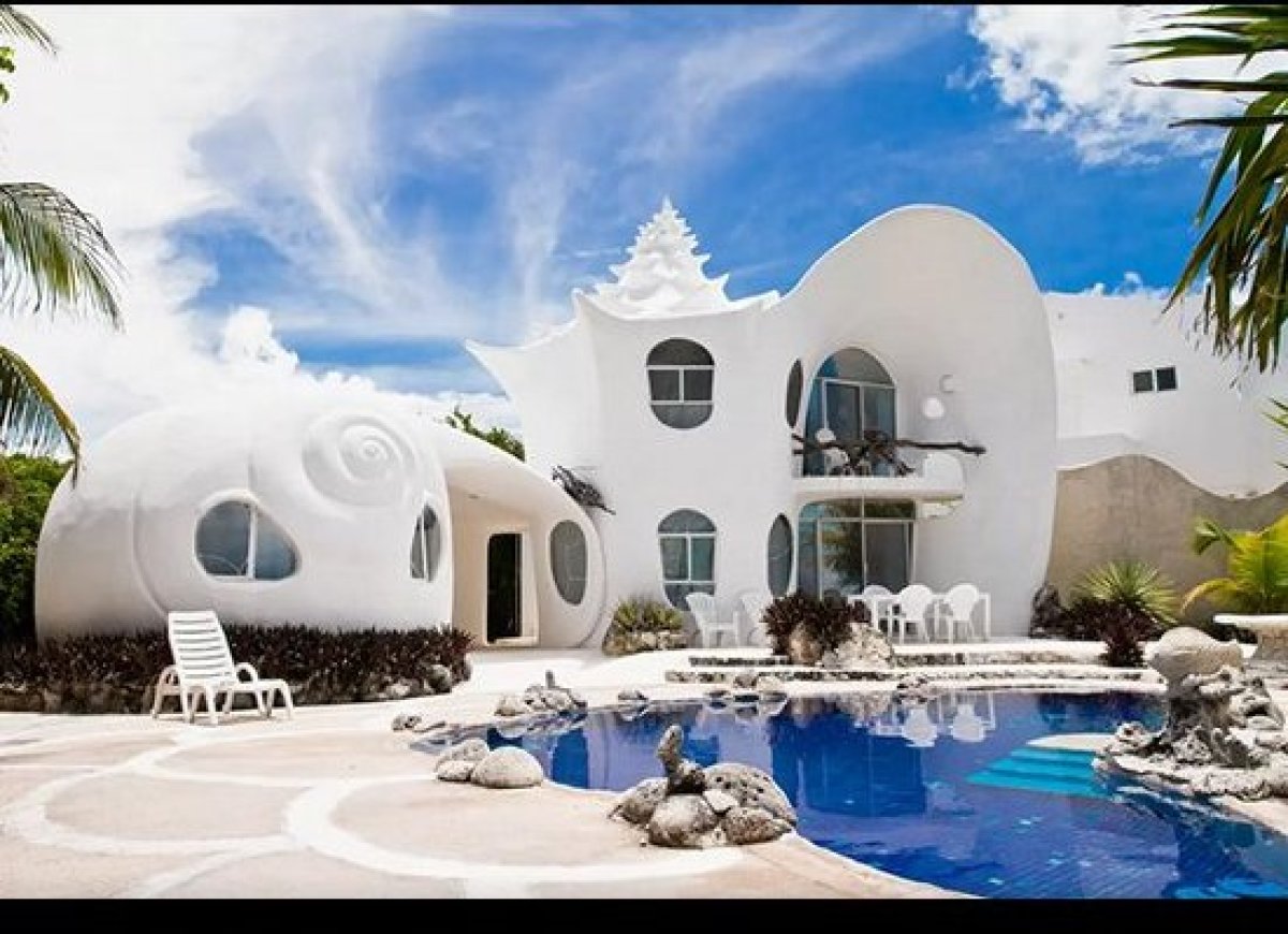 Situată în Mexic, Seashell House poate fi închiriată pentru suma modică de 249 de dolari pe noapte.