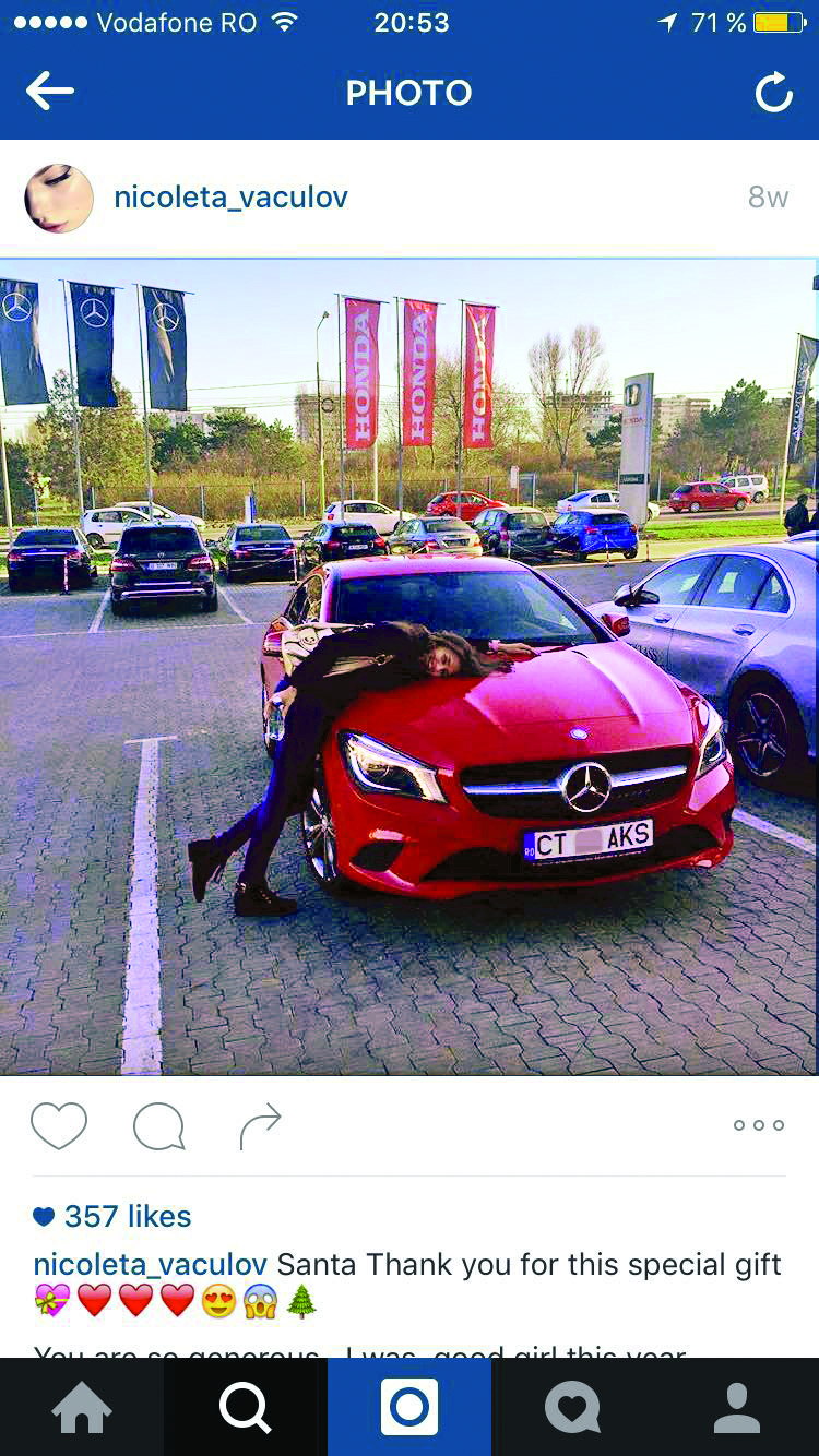 Brett Ratner i-a facut cadou iubitei sale, Nicoleta, o masina.