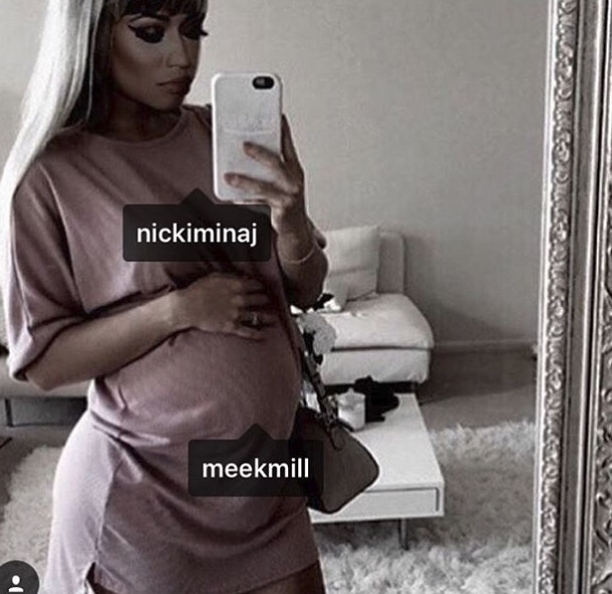 Iubitul lui Nicki Minaj a postat o fotografie cu vedeta gravidă.